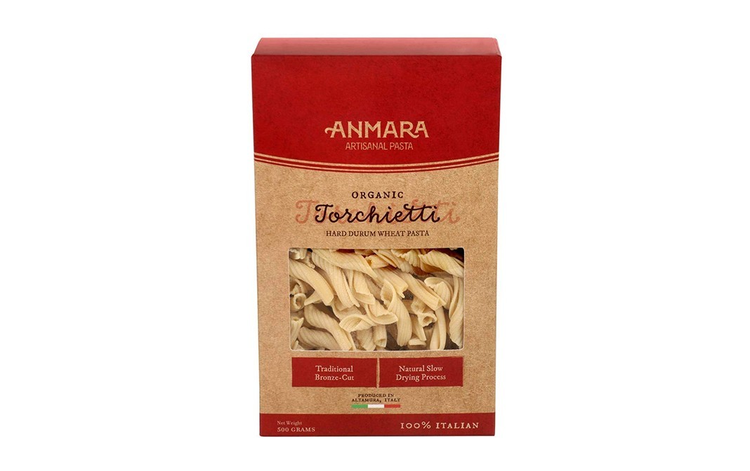 Anmara Artisanal Pasta Organic Torchietti Hard Durum Wheat Pasta   Box  500 grams